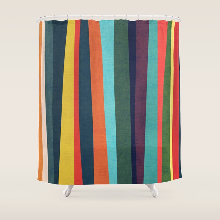 Mid-century zebra Shower Curtain Gallery Image 1