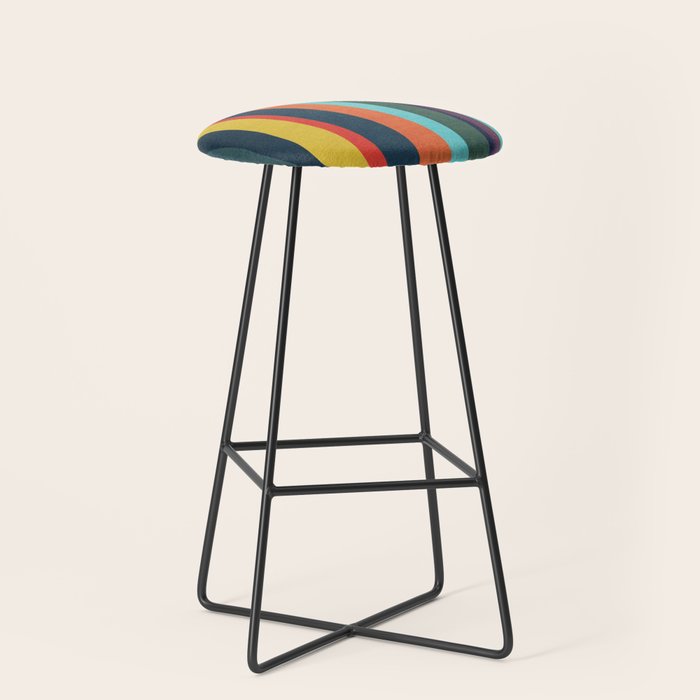 Mid-century zebra Stool Gallery Image 1