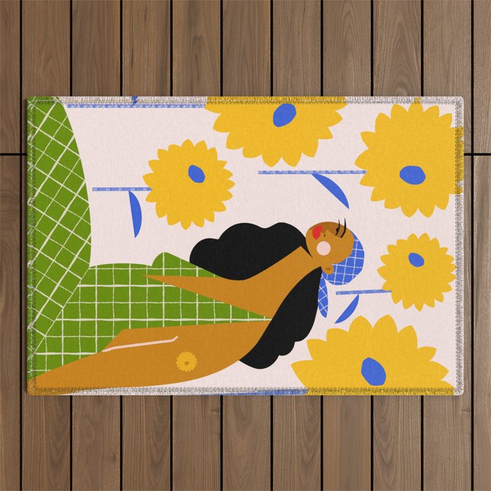 Sunflowers Outdoor Rug Gallery Image 1