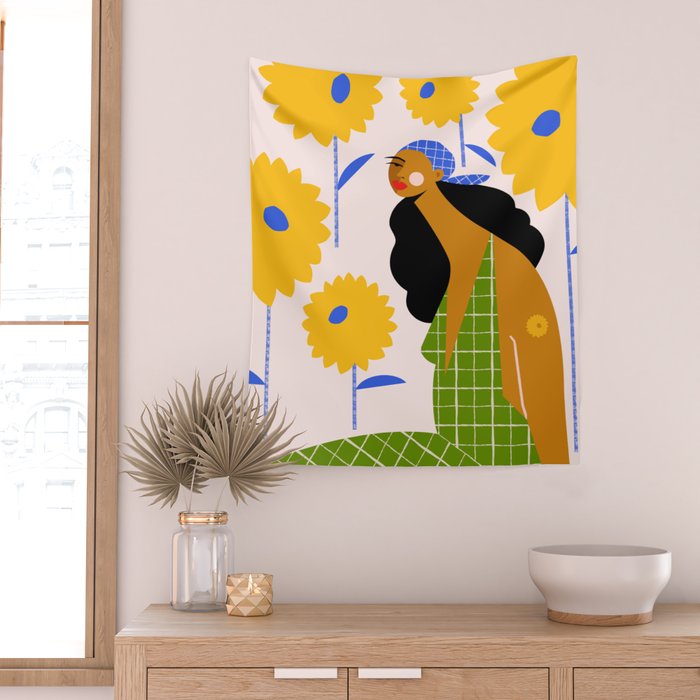 Sunflowers Wall Tapestry Gallery Image 2