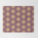 Boho Summer Sun Pattern XI Mauve and Neutral Yellow Throw Blanket Gallery Image 2