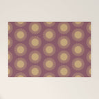 Boho Summer Sun Pattern XI Mauve and Neutral Yellow Welcome Mat Gallery Image 1