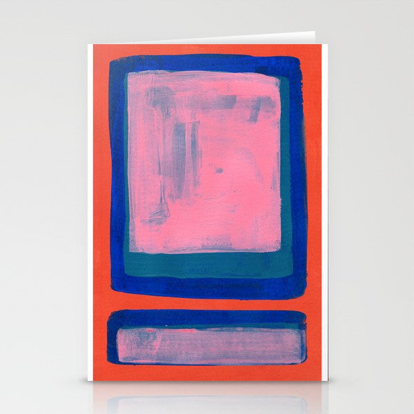 Double Blue Pink Colourfield  Stationery Card Gallery Image 1
