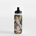 Animal print dark jungle Water Bottle Gallery Image 2