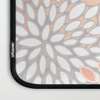 Flowers Abstract Print, Coral, Peach, Gray Laptop Sleeve Gallery Image 3