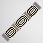 Mid Century Modern Atomic Rings Pattern 233 Black Beige and Gray Table Runner Gallery Image 3