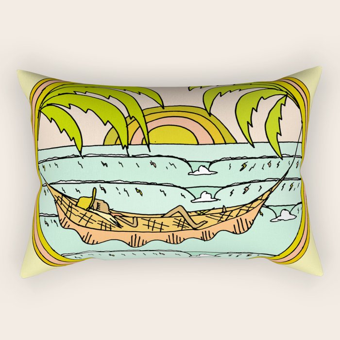 peaceful hammock life Rectangular Pillow Gallery Image 1