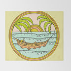 peaceful hammock life Throw Blanket Gallery Image 2