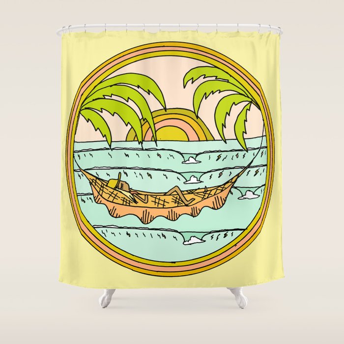 peaceful hammock life Shower Curtain Gallery Image 1