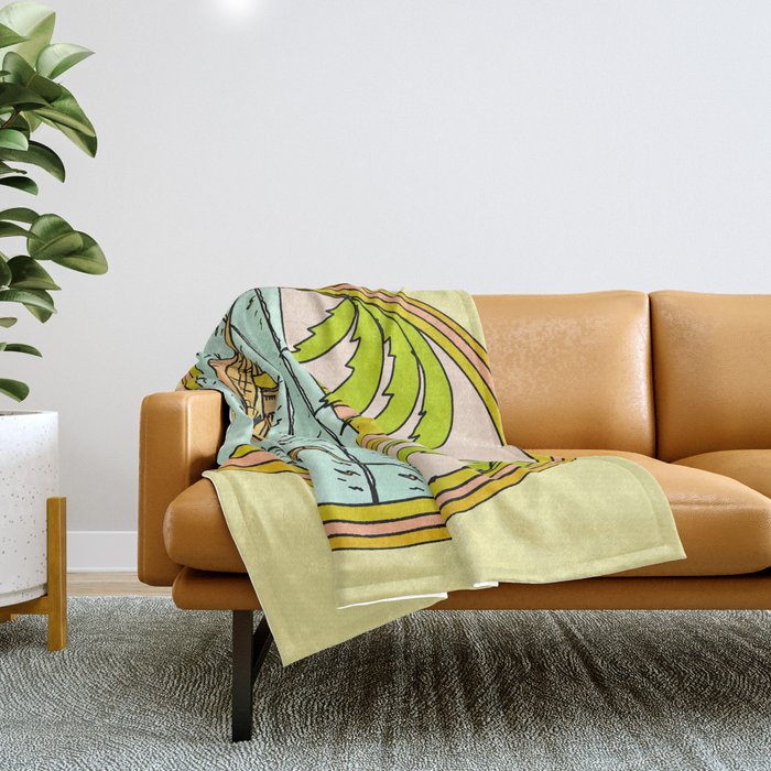 peaceful hammock life Throw Blanket Gallery Image 1