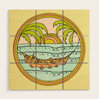 peaceful hammock life Wood Wall Art Gallery Image 1