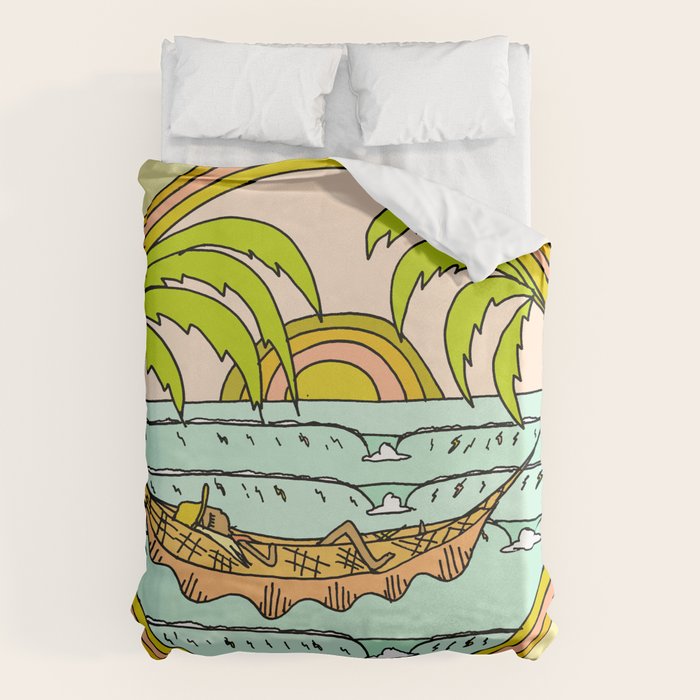 peaceful hammock life Duvet Cover Gallery Image 1