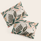Hares Among Flowers Pillow Sham Gallery Image 3