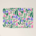 Spring Morels and Flowers Pattern Welcome Mat Gallery Image 1