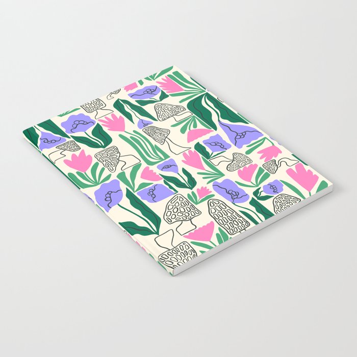 Spring Morels and Flowers Pattern Notebook Gallery Image 2