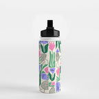 Spring Morels and Flowers Pattern Water Bottle Gallery Image 2