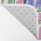 Spring Morels and Flowers Pattern Bath Mat Gallery Image 2