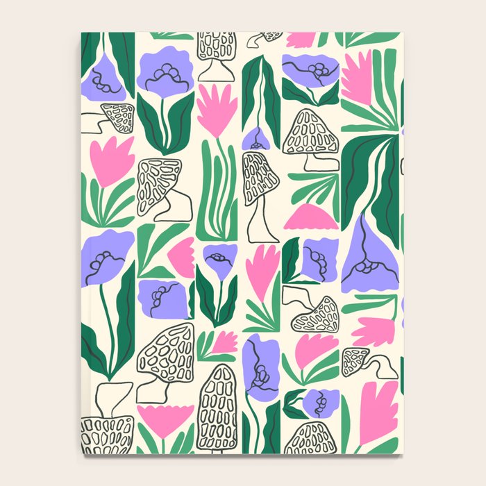 Spring Morels and Flowers Pattern Notebook Gallery Image 4