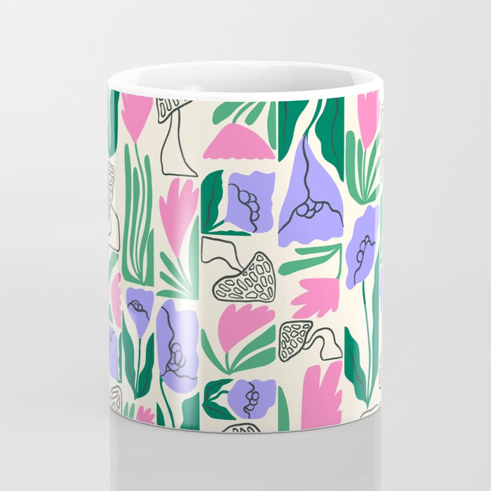 Spring Morels and Flowers Pattern Coffee Mug Gallery Image 4