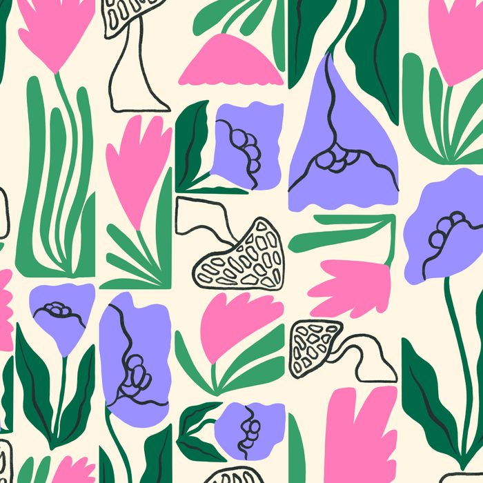 Spring Morels and Flowers Pattern Coffee Mug Gallery Image 2