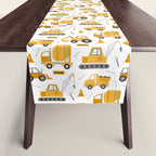 Construction Trucks Table Runner Gallery Image 1