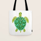 Sea Turtle - Green Palette Tote Bag Gallery Image 1