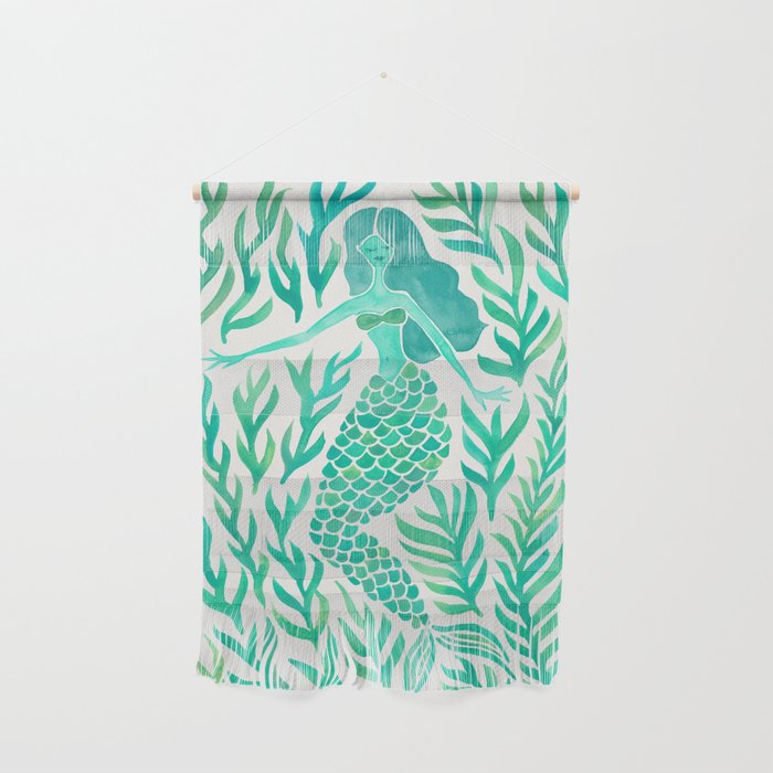Kelp Forest Mermaid - Mint Palette Wall Hanging Gallery Image 1