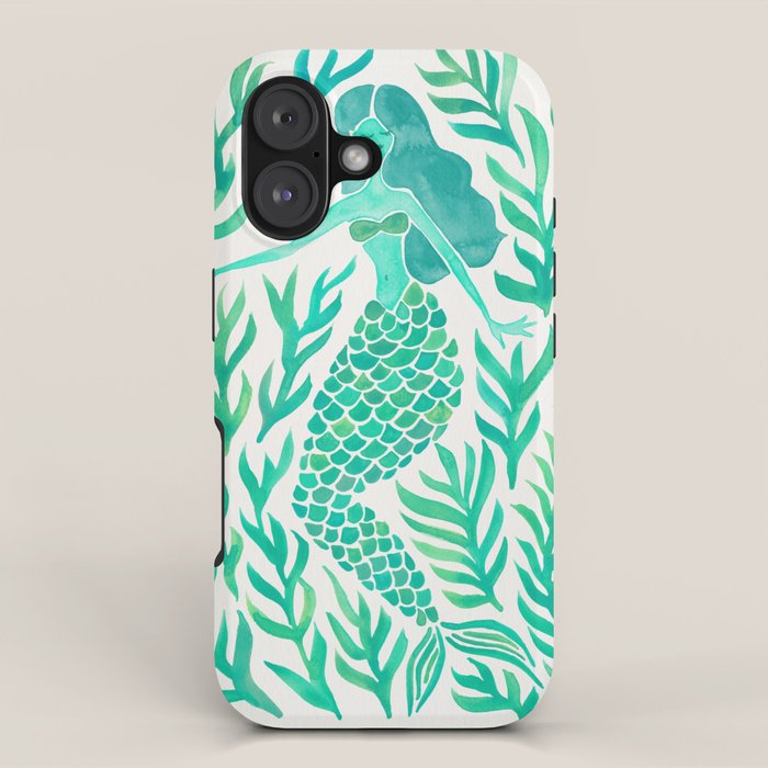 Kelp Forest Mermaid - Mint Palette iPhone Case Gallery Image 1
