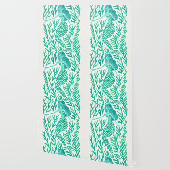Kelp Forest Mermaid - Mint Palette Wallpaper Gallery Image 2