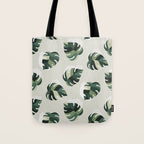 Cat and Plant Pattern 3 Tote Bag Gallery Image 1