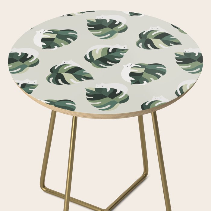 Cat and Plant Pattern 3 Side Table Gallery Image 2