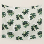 Cat and Plant Pattern 3 Wall Tapestry Gallery Image 4