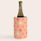 Mid Century Modern Atomic Age Starburst Pattern Peach and Pink Pastel Wine Chiller Gallery Image 3