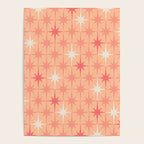 Mid Century Modern Atomic Age Starburst Pattern Peach and Pink Pastel Poster Gallery Image 4