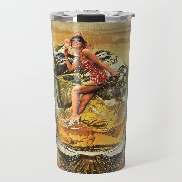 Roxanne on the rocks - Whiskey sunset Travel Mug Gallery Image 1