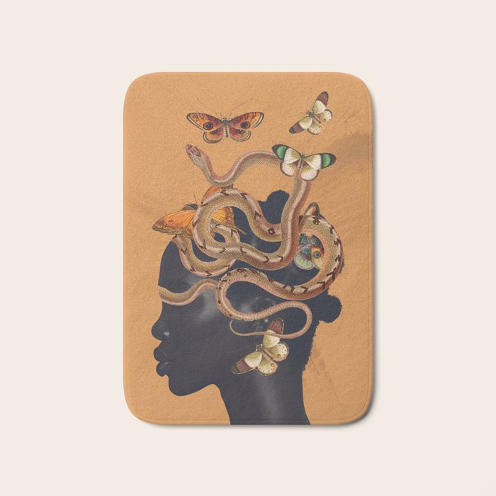 Snake and Butterflies Bath Mat Gallery Image 1