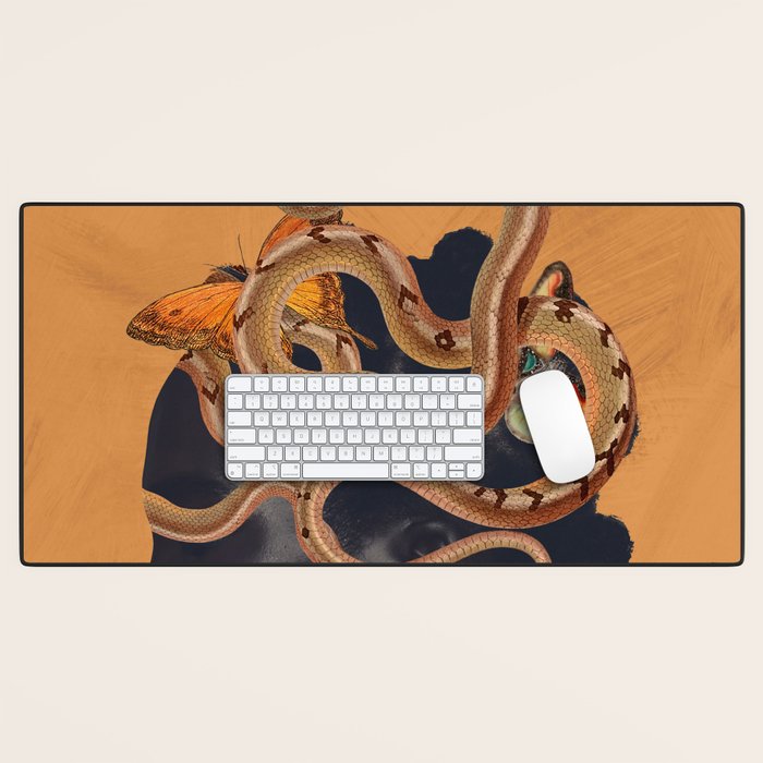 Snake and Butterflies Desk Mat Gallery Image 1