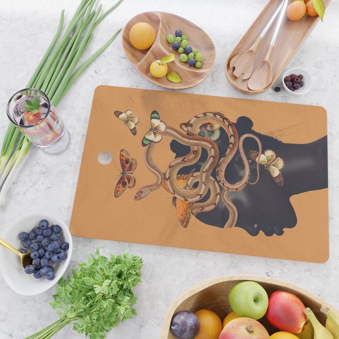 Snake and Butterflies Cutting Board Gallery Image 2
