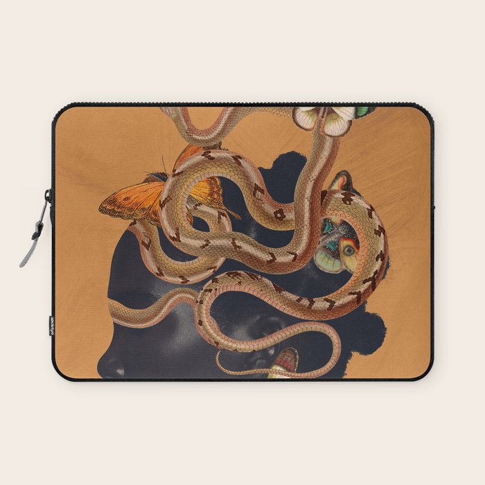 Snake and Butterflies Laptop Sleeve Gallery Image 1