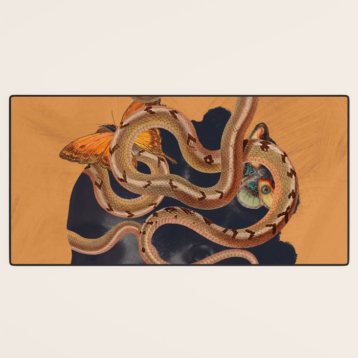 Snake and Butterflies Desk Mat Gallery Image 3