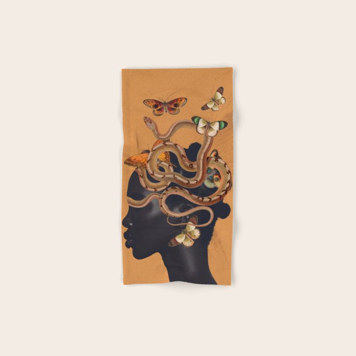 Snake and Butterflies Bath Towel Gallery Image 1