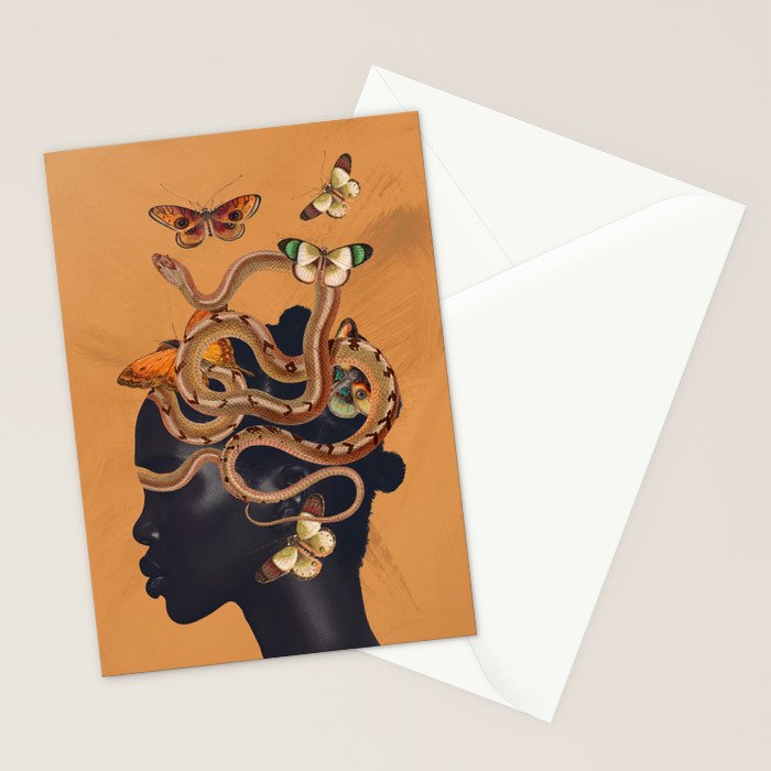Snake and Butterflies Stationery Card Gallery Image 2
