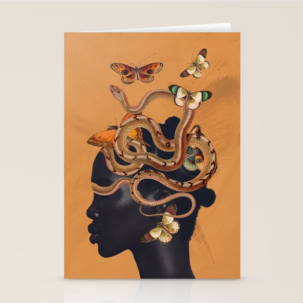 Snake and Butterflies Stationery Card Gallery Image 2