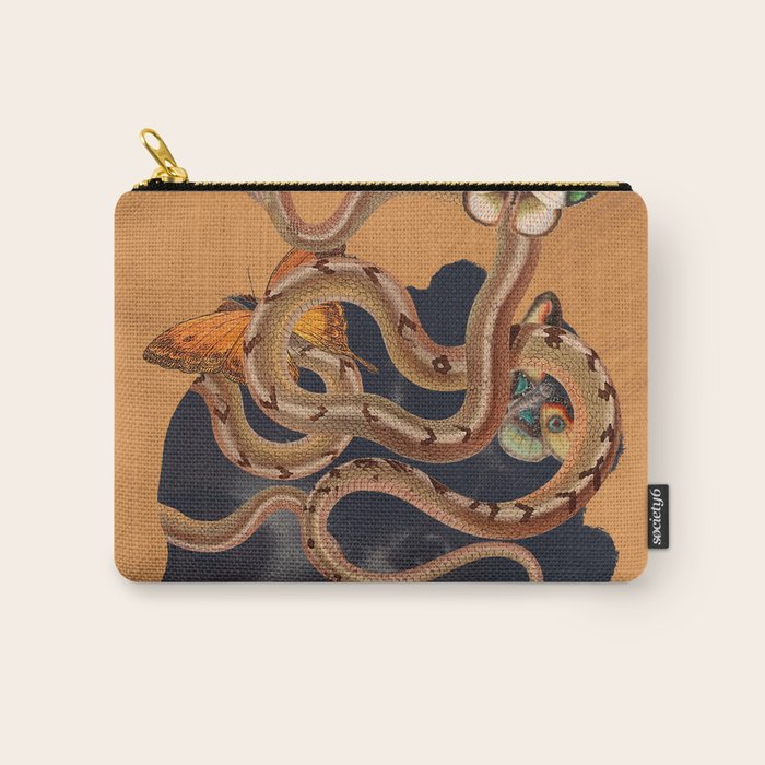 Snake and Butterflies Carry All Pouch Gallery Image 1