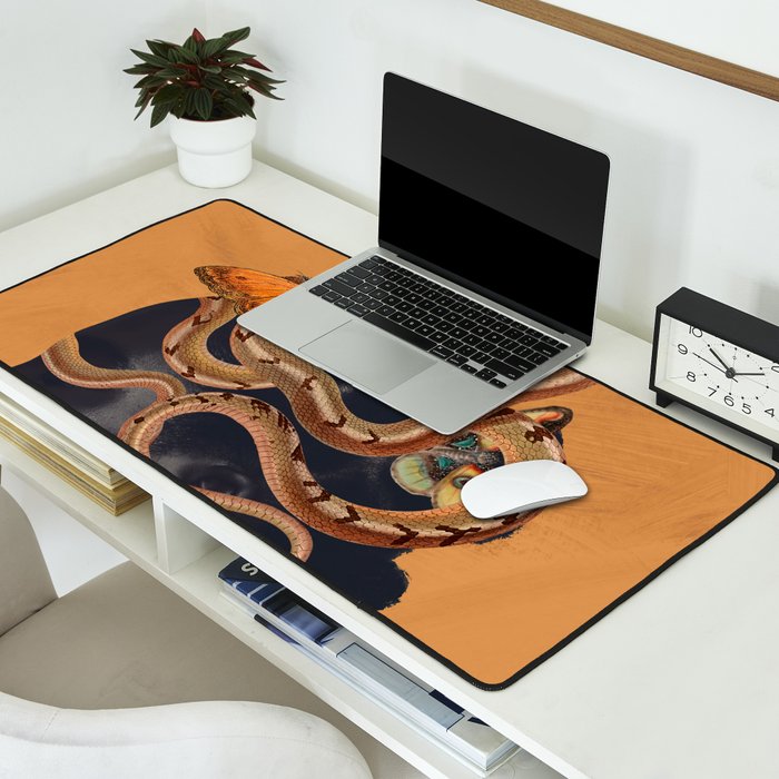 Snake and Butterflies Desk Mat Gallery Image 2