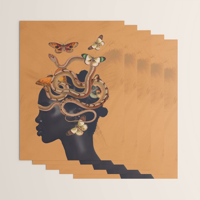Snake and Butterflies Wrapping Paper Gallery Image 3
