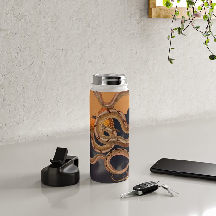 Snake and Butterflies Water Bottle Gallery Image 4