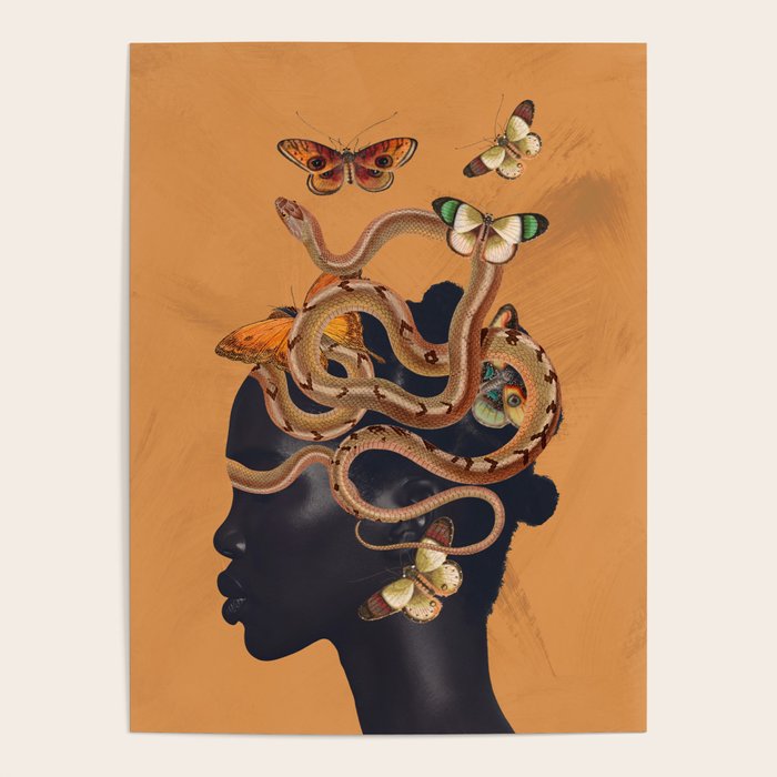Snake and Butterflies Poster Gallery Image 1