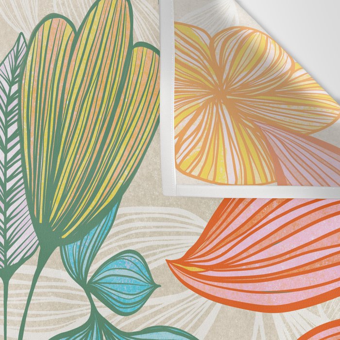 Exotic Tropical Flower Pattern Wall Tapestry Gallery Image 3