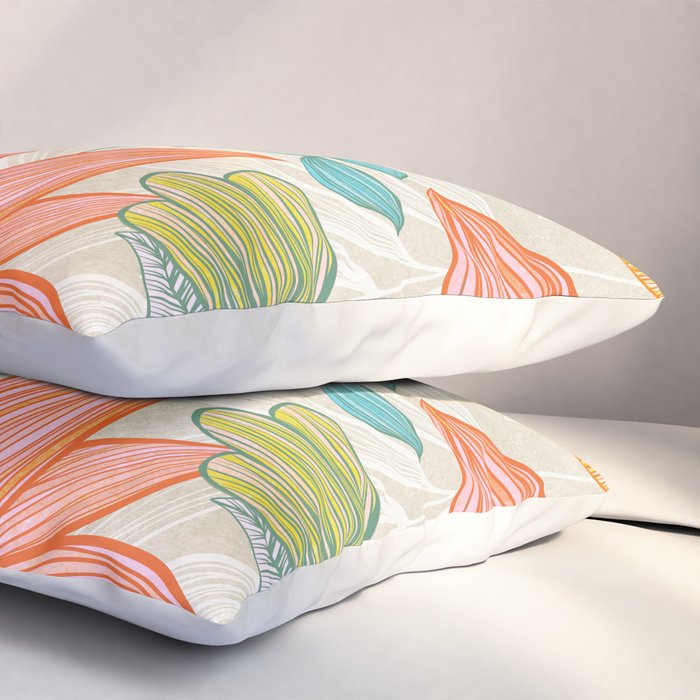Exotic Tropical Flower Pattern Pillow Sham Gallery Image 3